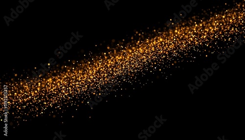 Abstract background with golden glitter bokeh lights