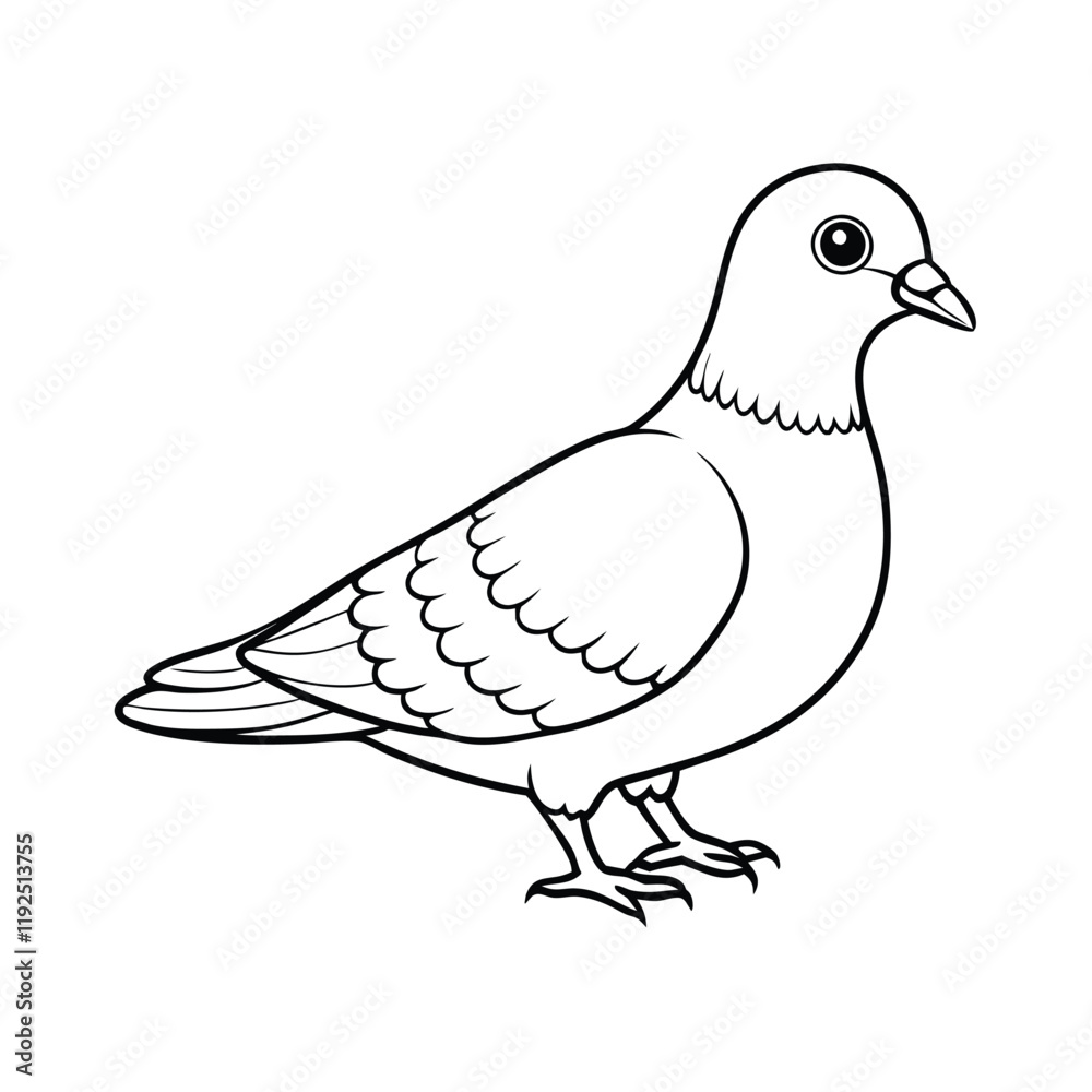Fototapeta premium cute pigeon.eps