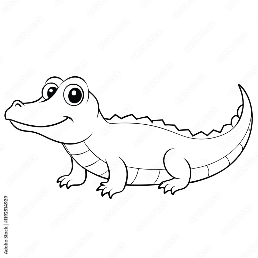 Fototapeta premium cute crocodile.eps