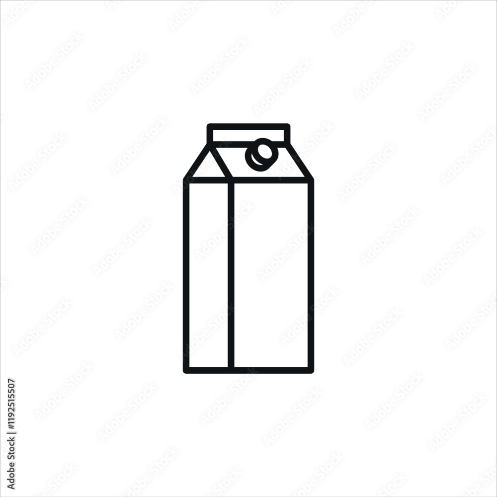 Juice in a carton icon. Juice in a carton icon.