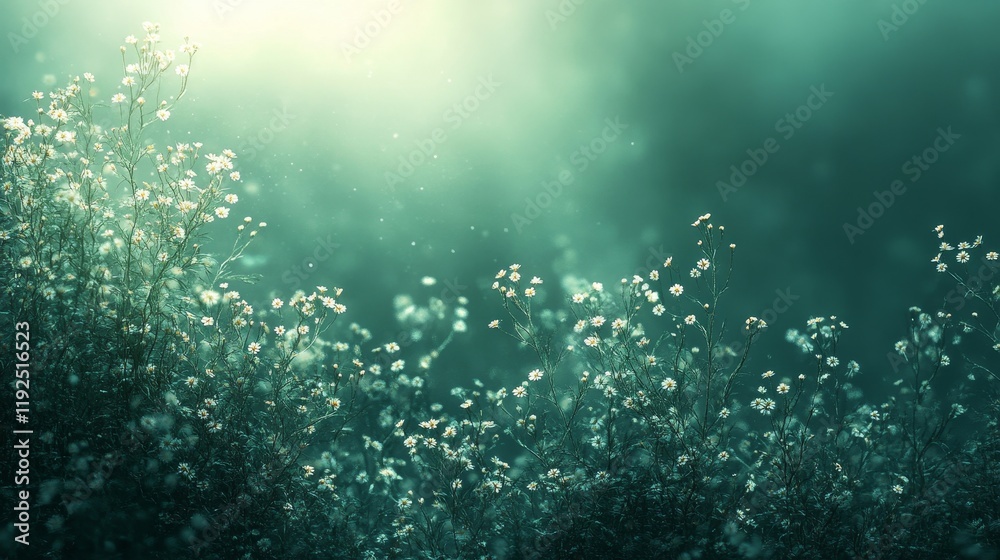 Naklejka premium Gentle Nature Abstract Digital Background with Soft Lighting, Generative AI