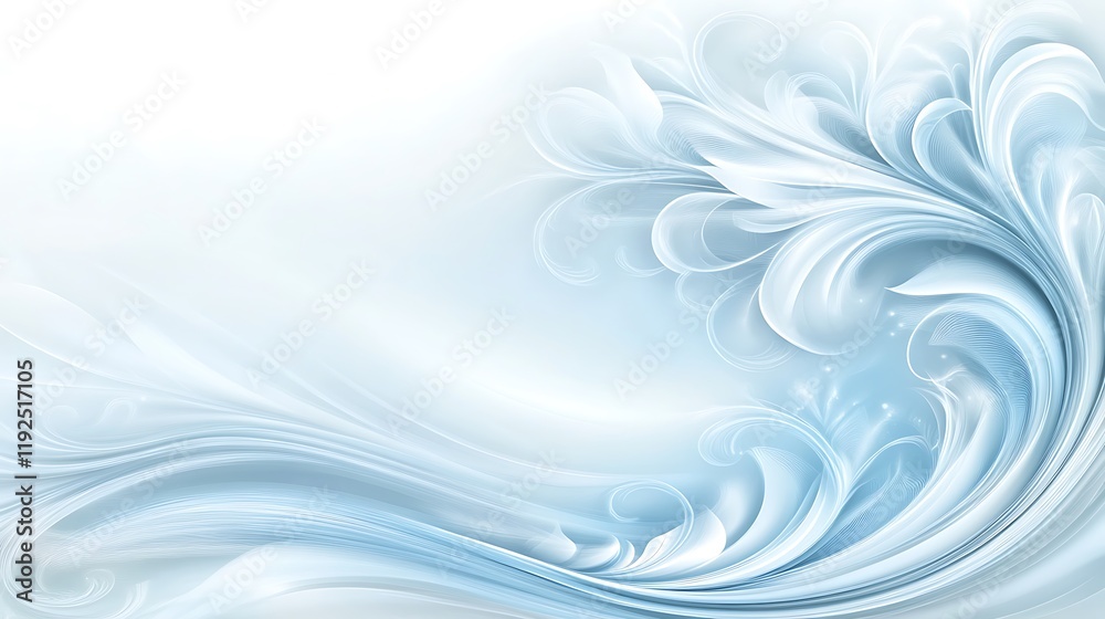 Abstract Blue Floral Swirls Design Background Abstract Blue Floral Swirls Design Background