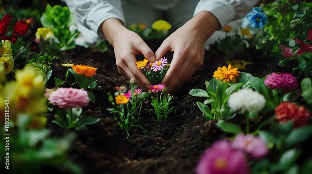 Vibrant Gardening: Planting Colorful Seedlings Vibrant Gardening: Planting Colorful Seedlings