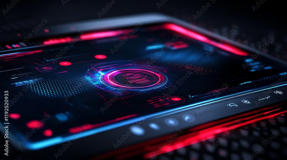 AR gaming interface with vivid interactive graphics, virtual display graphics, immersive entertainment tech AR gaming interface with vivid interactive graphics, virtual display graphics, immersive entertainment tech