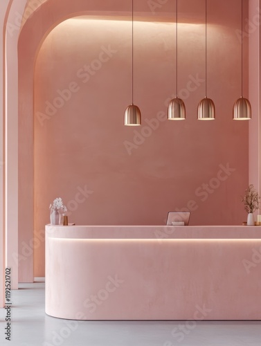 Minimalist Pink Reception D...