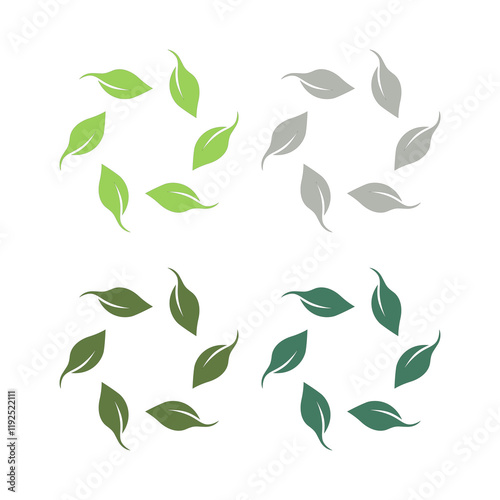 Natural Leaves Eco Product Sign Symbol Logo
