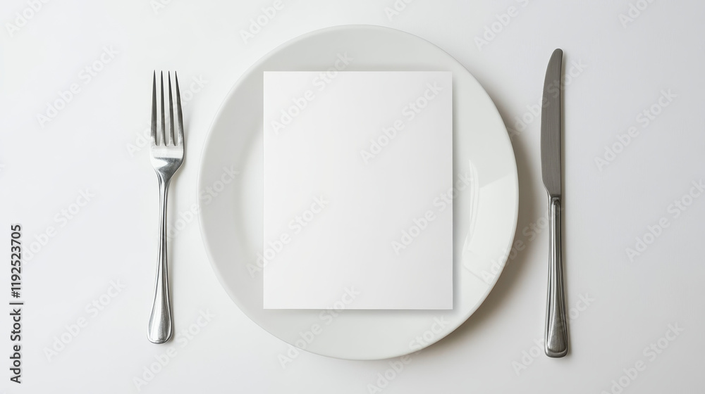 Elegant Empty Place Setting for a Fine Dining Experience