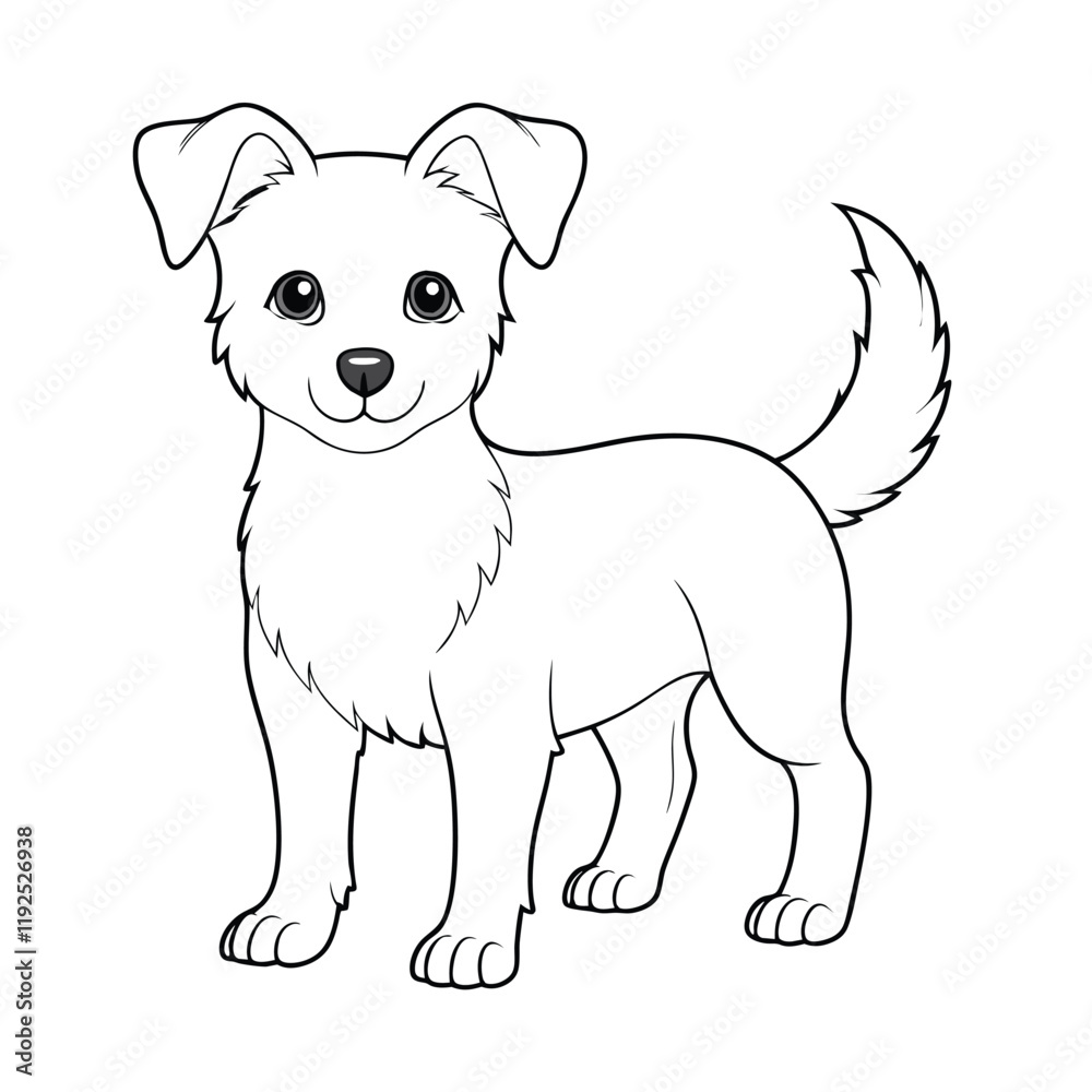 cute dog outline vector design cute dog outline vector design
