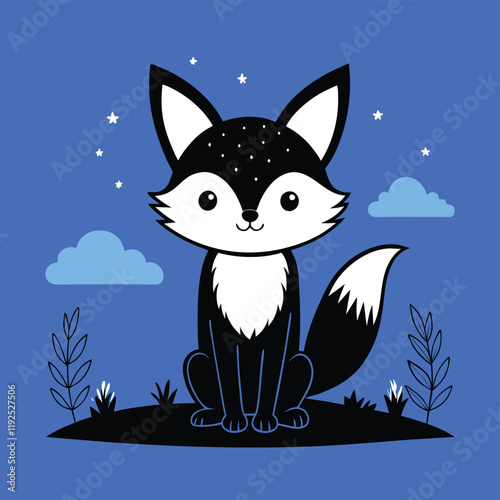  cute fox silhouette 