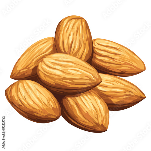 Close-up image of a detailed pile of almonds.