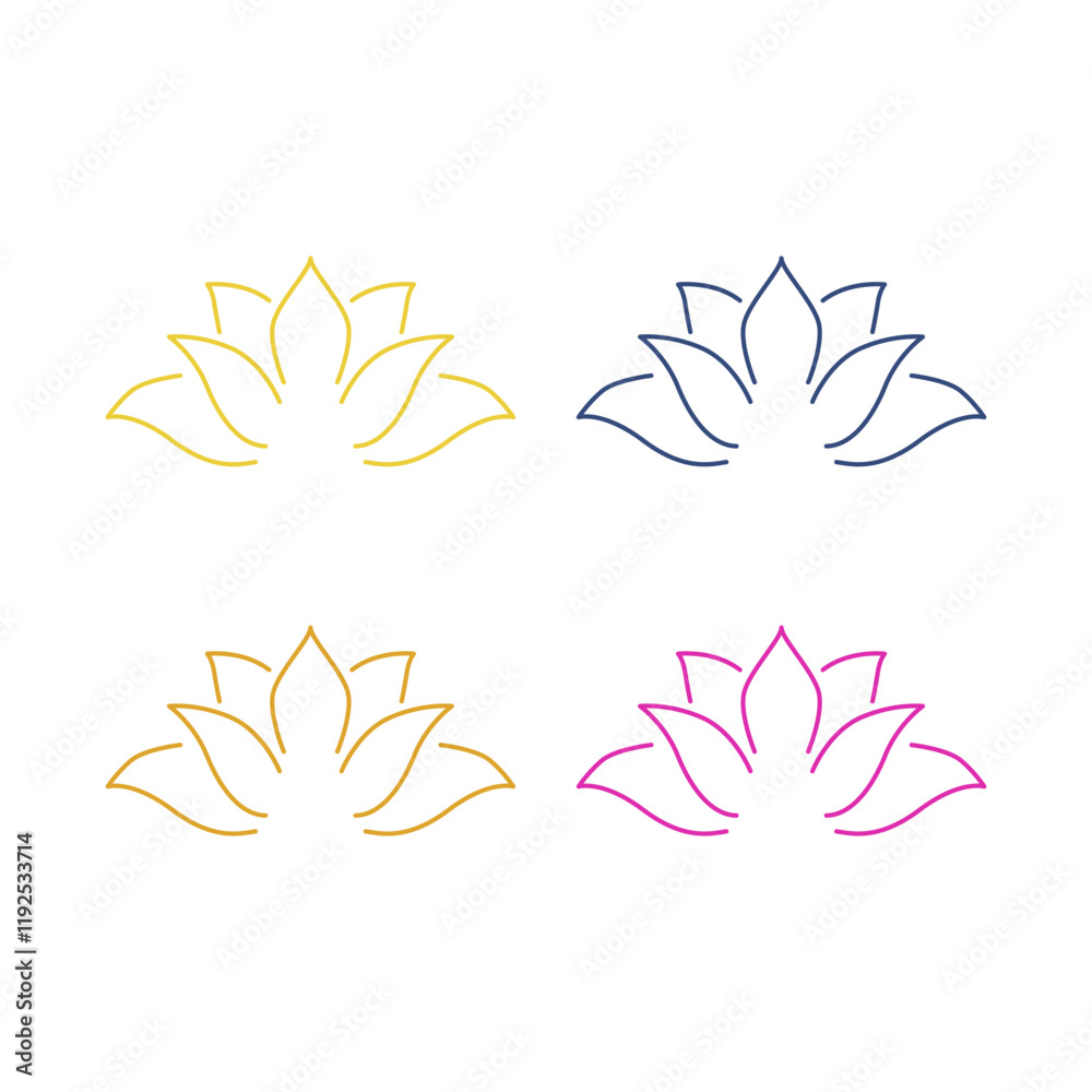 Obraz premium Wellness Spa Ayurvedic Massage Resort Sign Symbol Logo VECTOR