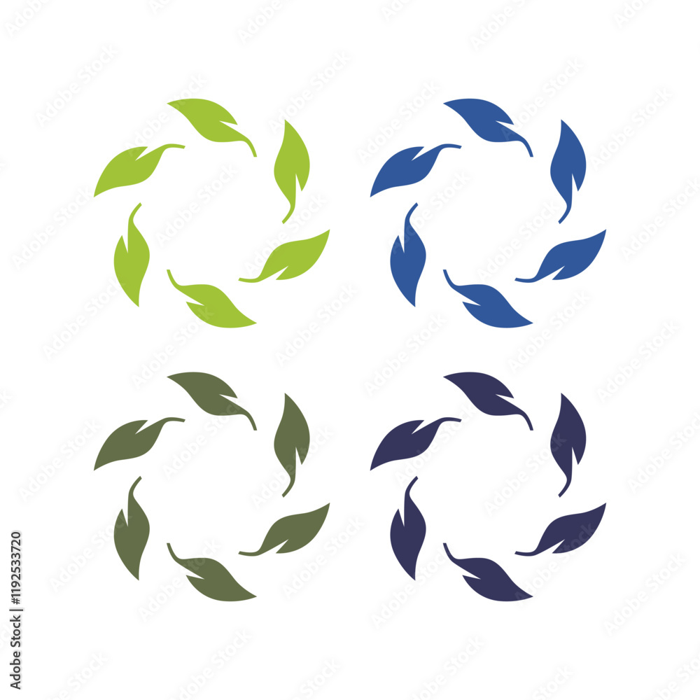 Fototapeta premium BOTANICAL BIO ECO NATURAL PRODUCT SIGN SYMBOL LOGO VECTOR ISOLATED ON WHITE