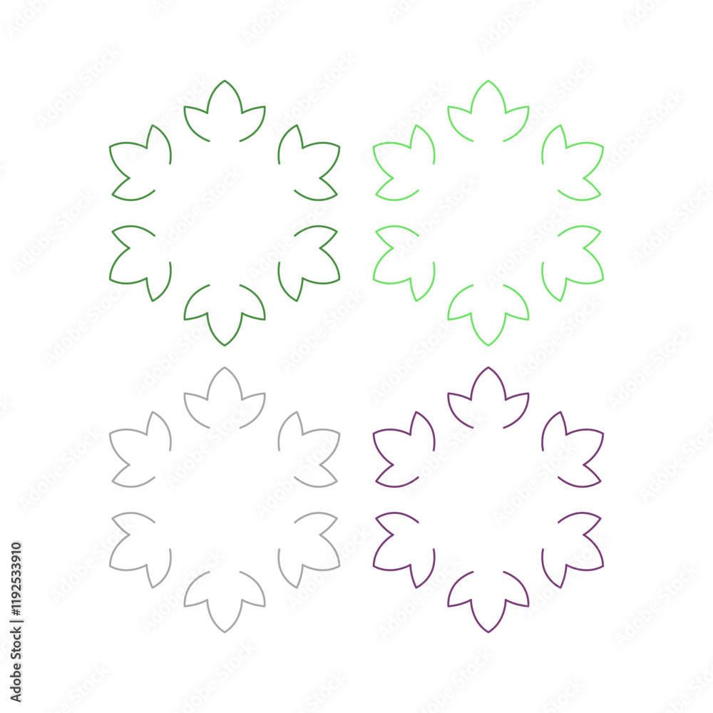 Fototapeta premium BOTANICAL BIO ECO NATURAL PRODUCT SIGN SYMBOL LOGO VECTOR ISOLATED ON WHITE