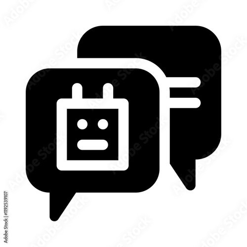 chatbot glyph icon