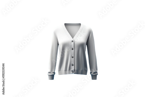 Simple blue women's winter cardigan, minimalist.