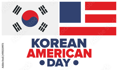 Korean American Day. Korean culture holiday in United States. Korean flag. American flag. Korean Americans. Happy celebration. Creative label. Poster art. Vector illustration Free Download Korean American Day. Korean culture holiday in United States. Korean flag. American flag. Korean Americans. Happy celebration. Creative label. Poster art. Vector illustration - GFXLoad