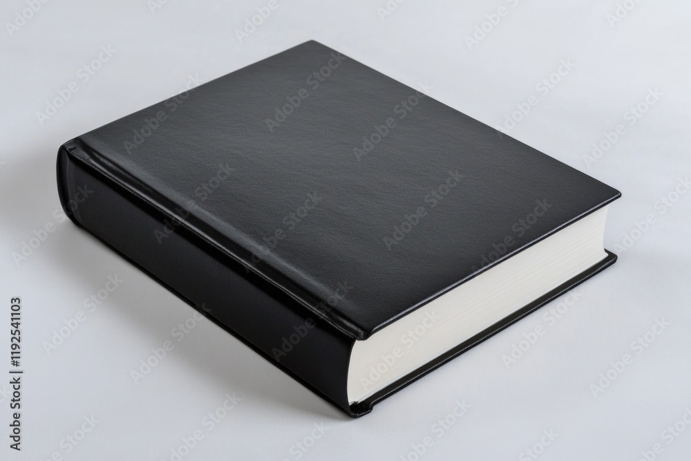 A book sits atop a clean and simple table, ready for use A book sits atop a clean and simple table, ready for use