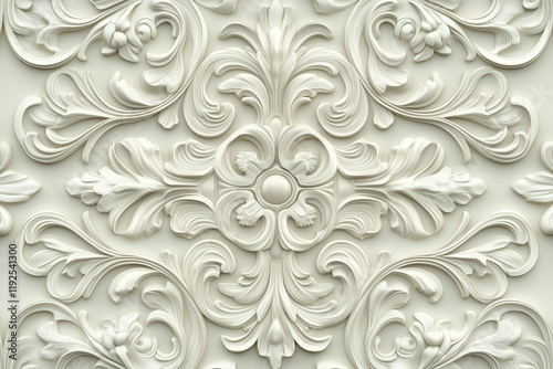 Sophisticated classical geometric 3d pattern. Ancient ornament. Background image. Created with Generative AI technology.