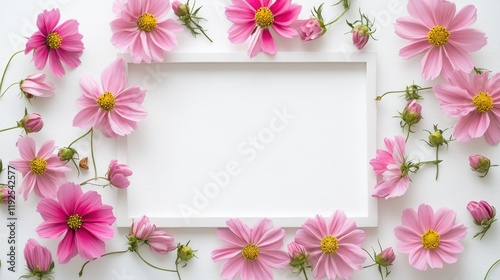 "Cosmos Blossom: A Floral Label for Your Message"