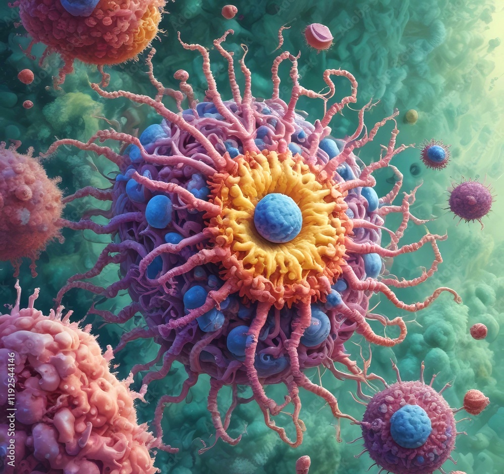 Fototapeta premium Illustration of bacteria.