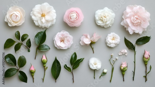 "Blush Elegance: A Camellia Corner Frame"
