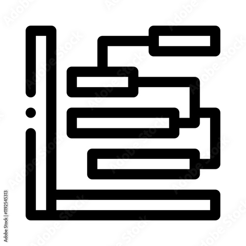 Gantt chart line icon