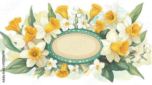 "Sunny Daffodils: A Space for Your Message"