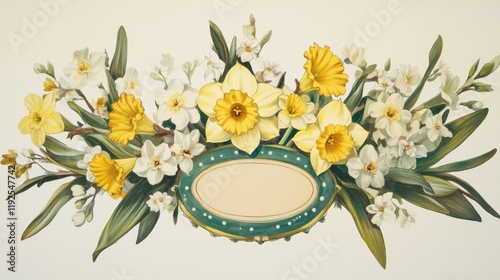 "Sunny Daffodils: A Space for Your Message"