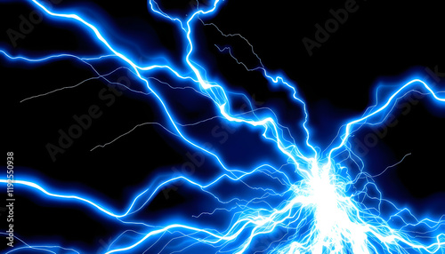 blue energy impulse, one line art, with white tones