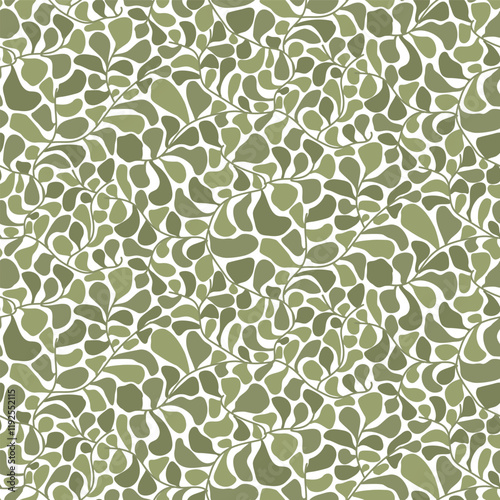 flowing trailing leaves seamless pattern, vector illustration repeat design