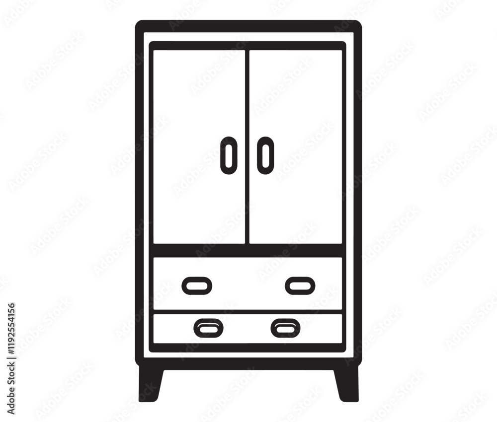 Wardrobe isolated on white Background Wardrobe isolated on white Background