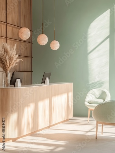Modern minimalist reception...