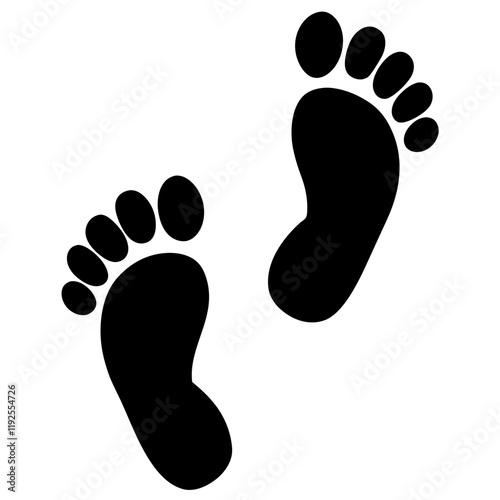 foot prints vector illustration