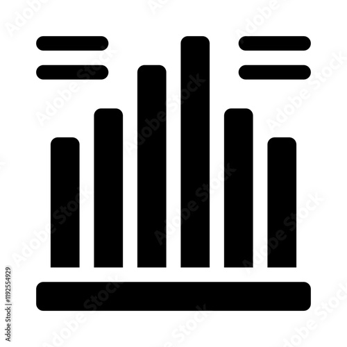 grouped bar chart glyph icon