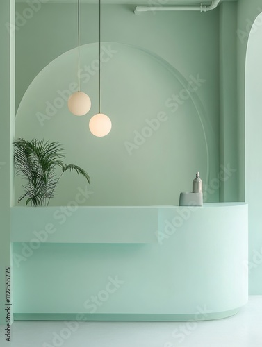 Minimalist Green Reception ...