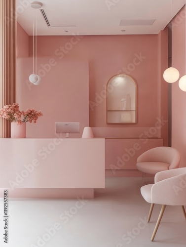 Minimalist Pink Reception A...