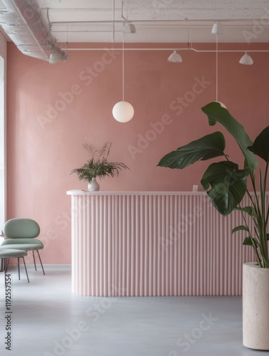 Minimalist Pink Reception A...