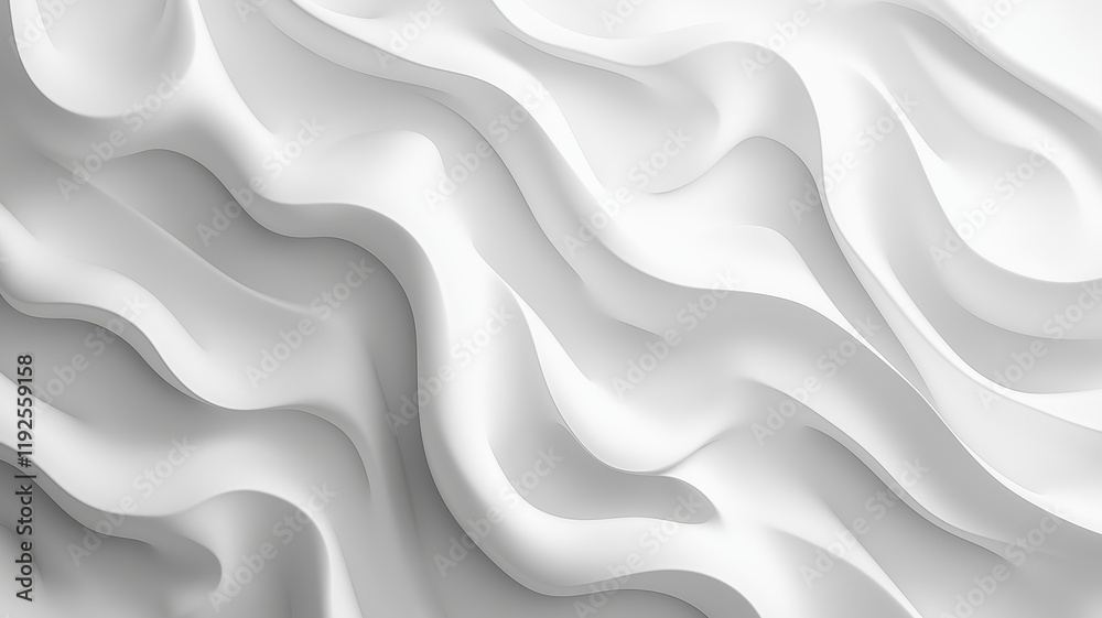 Elegant Waves Flowing Across a White Surface Elegant Waves Flowing Across a White Surface