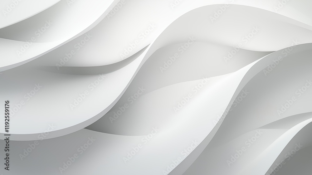 Fototapeta premium Sculptural White Waves Flowing Gracefully