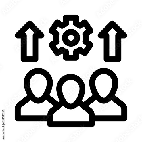 Skill development line icon