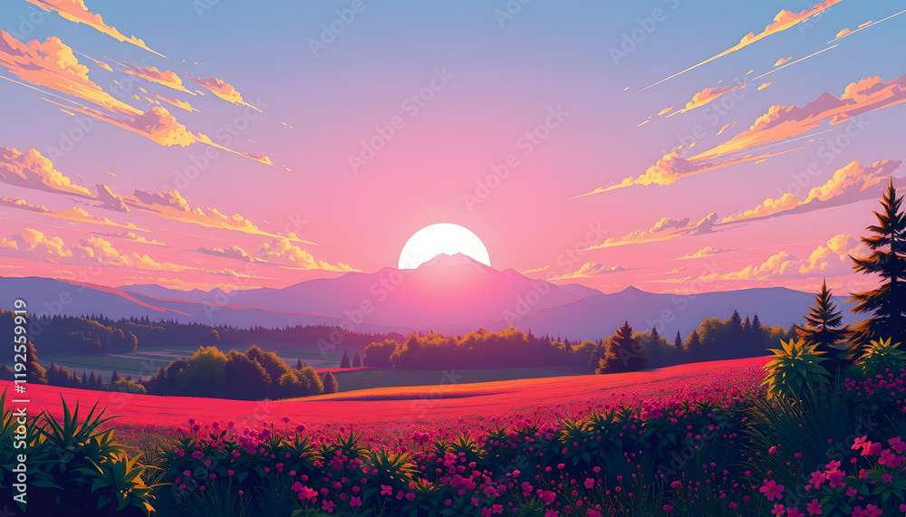 Obraz premium Fresh New Morning, pop-art, with white tones