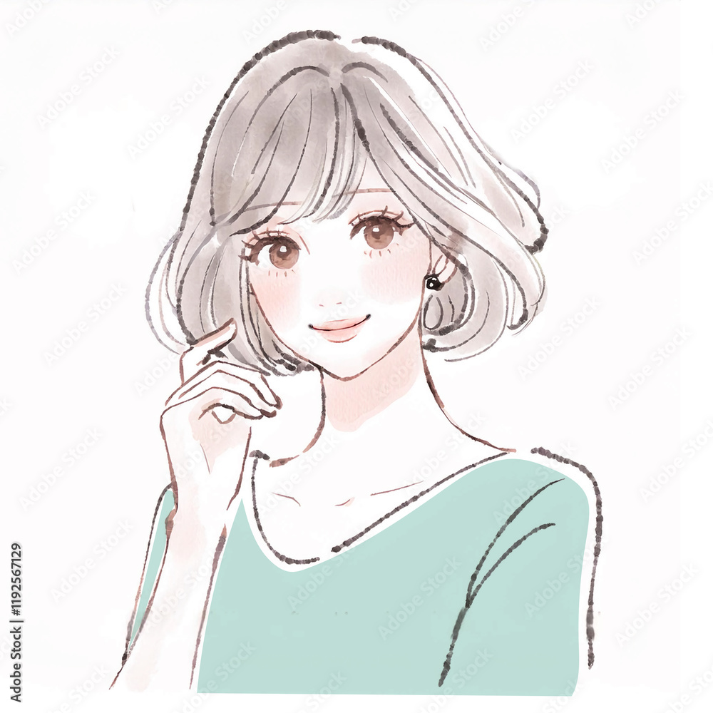 女性・女の子のイラスト素材 女性・女の子のイラスト素材