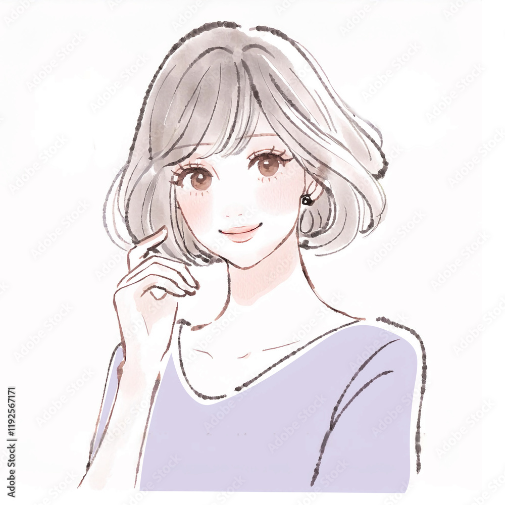 女性・女の子のイラスト素材 女性・女の子のイラスト素材