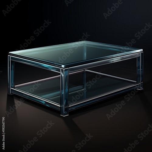 Sleek glass coffee table with a modern design, perfect for enhancing contemporary living spaces.