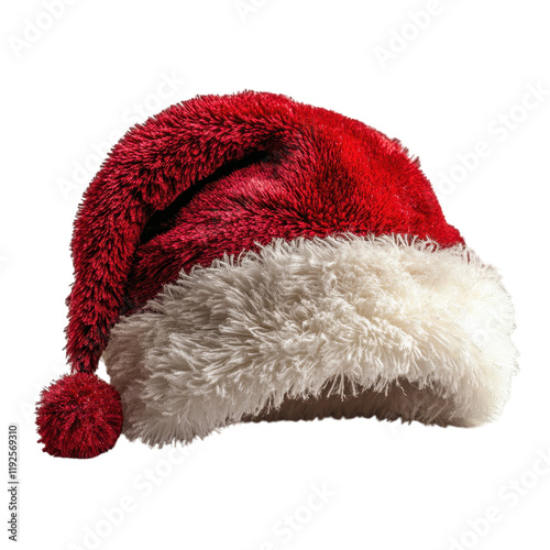 Celebrate christmas aesthetic festive hat on minimal white background in holiday spirit