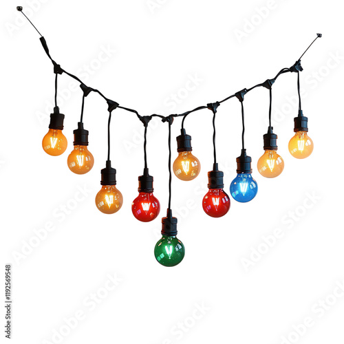Colorful String Lights Festive Edison Bulbs Party Decor Home Lighting