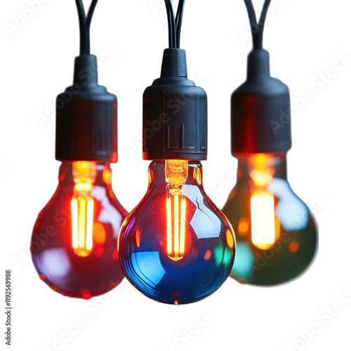 Colorful Illuminated Edison Bulbs String Lights Festive Decor