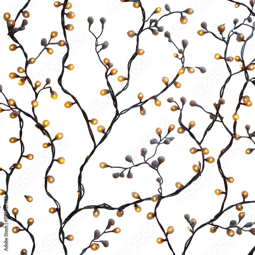 Festive Warm White Fairy Lights Twinkling Branches Holiday Decor