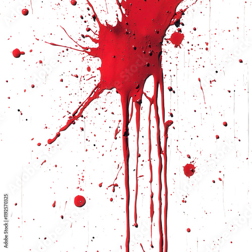 Red Paint Splatter Abstract Art Background Dripping Texture