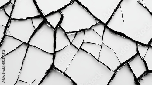 Cracked Surface with Abstract Patterns in Monochrome Design photo